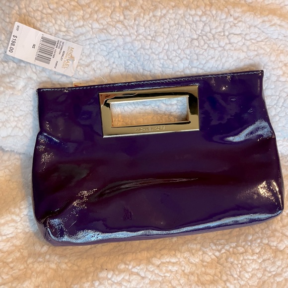 NWT Michael Kors Purple Berkley Clutch - Picture 9 of 13